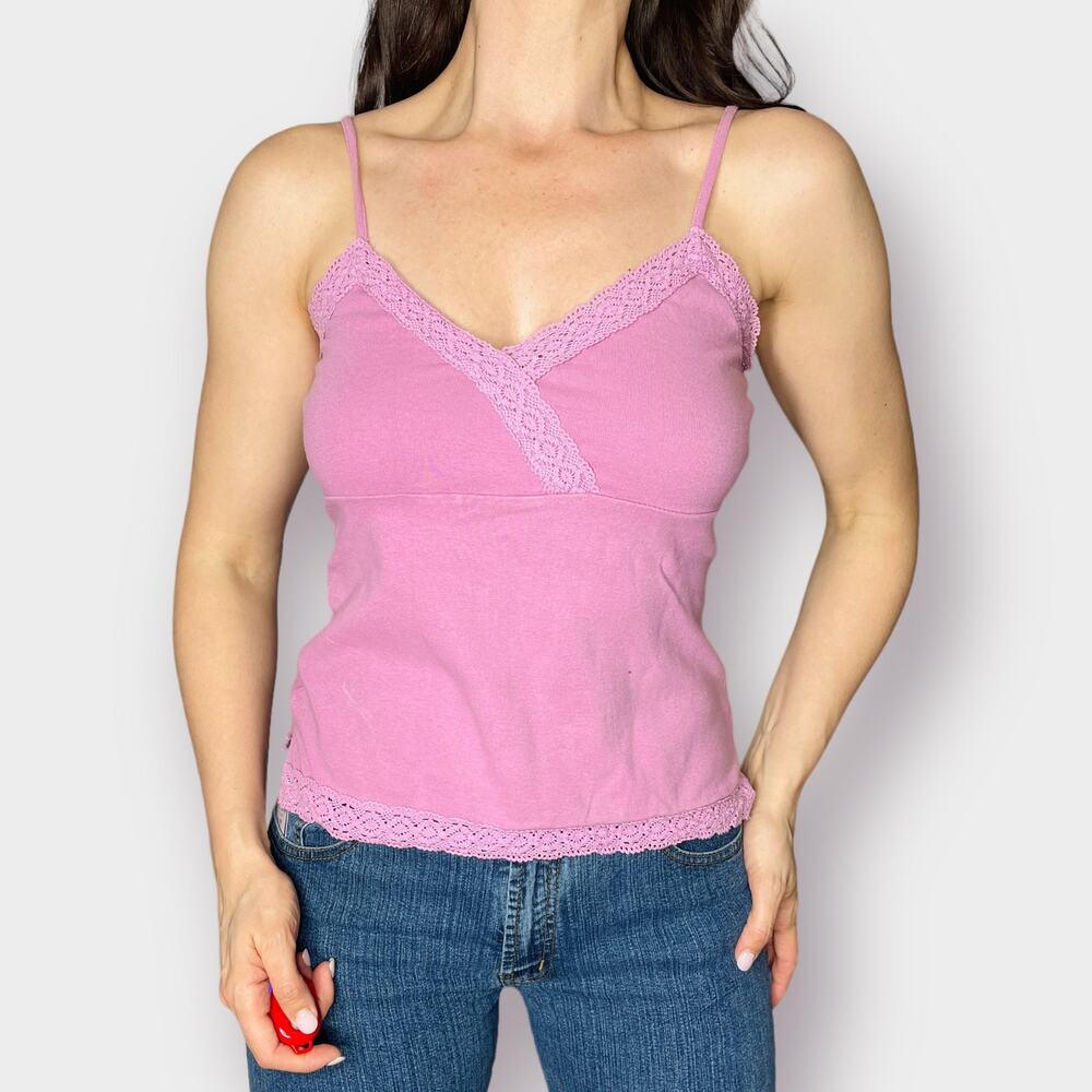Y2K Axcess Lillac Lace Trim‎ Tank